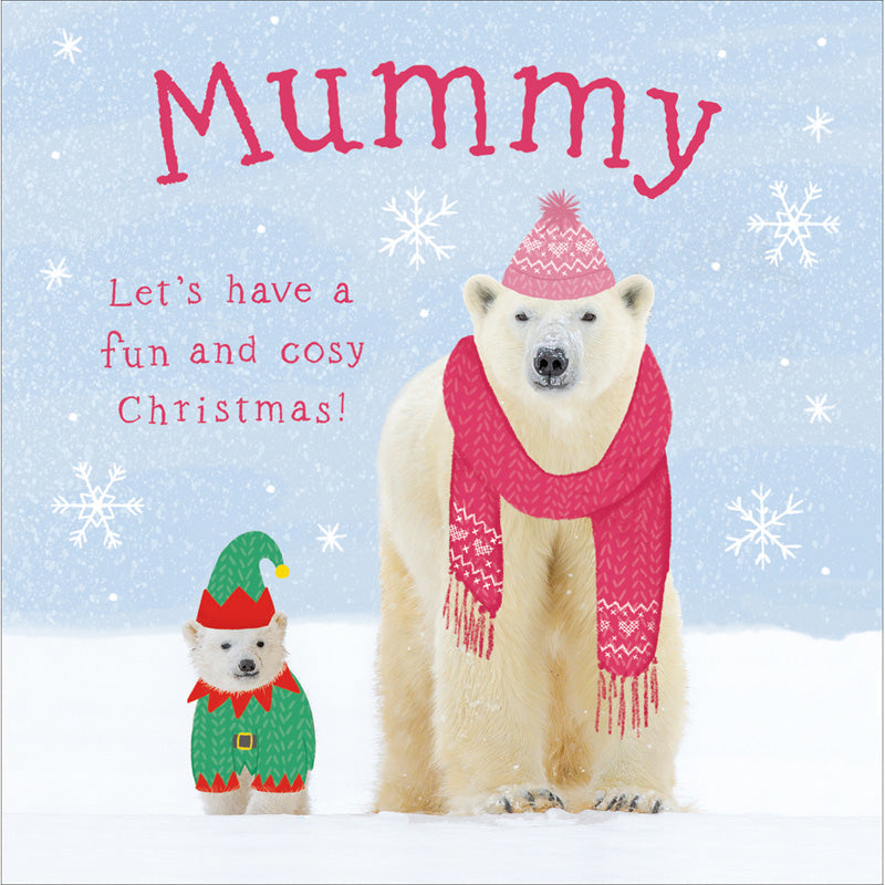 Woodmansterne Mum & Baby Bear Mummy Christmas Card image 0