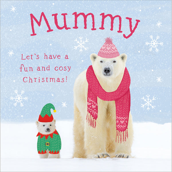 Woodmansterne Mum & Baby Bear Mummy Christmas Card image 0
