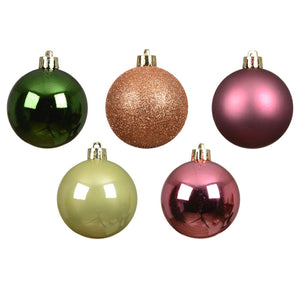 Decoris Botanical Blush Bauble Mix (Pack of 30)