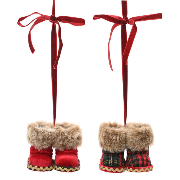 Decoris Alpine Lodge Hanging Boots (Assorted Designs)