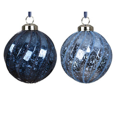 Decoris Blue Mercury Bauble (Assorted Designs)