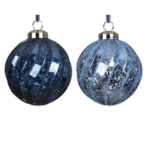 Decoris Blue Mercury Bauble (Assorted Designs)
