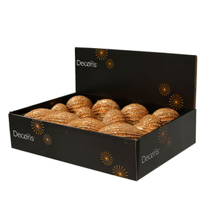 Decoris Brandy Foam Sparkle Bauble (Assorted Designs)