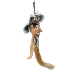 Decoris Hanging Chipmunk with Pinecone