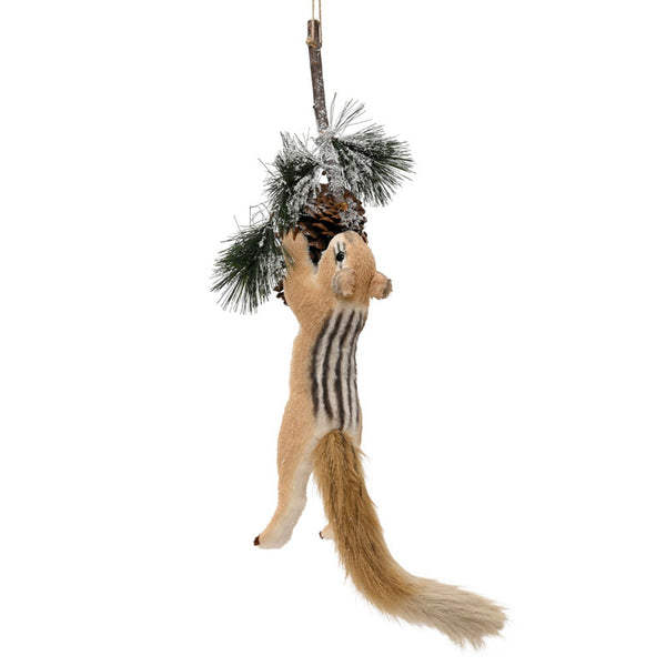 Decoris Hanging Chipmunk with Pinecone