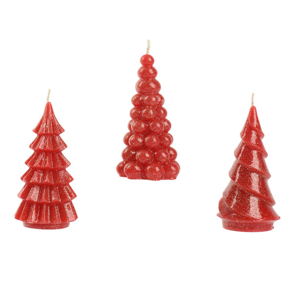 Decoris Crimson Conifer Candle (Assorted Designs)