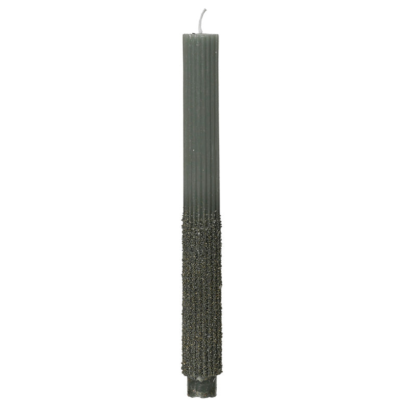 Decoris Fern Frost Dinner Candle (Pack of 2)