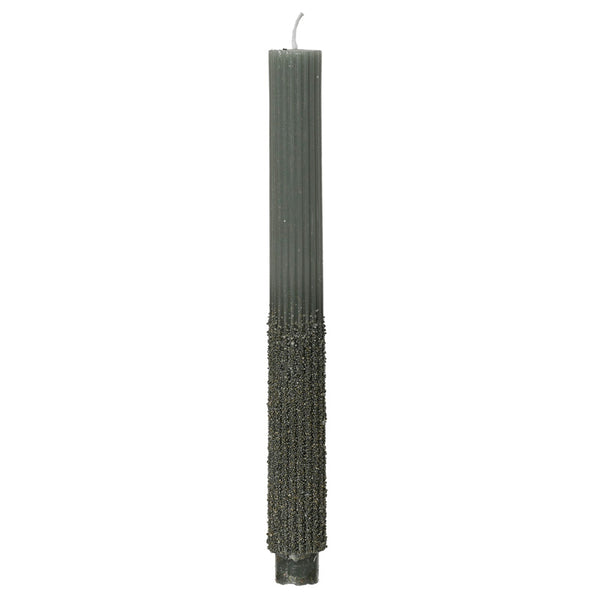Decoris Fern Frost Dinner Candle (Pack of 2)