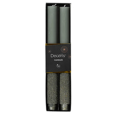 Decoris Fern Frost Dinner Candle (Pack of 2)