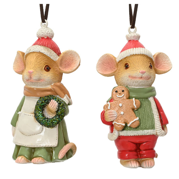 Decoris Festive Forest Mouse (Assorted Designs)