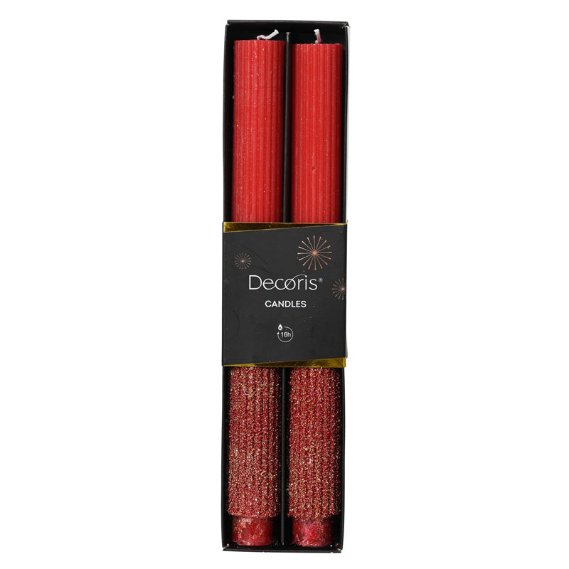 Decoris Gilded Berry Dinner Candle (Pack of 2)