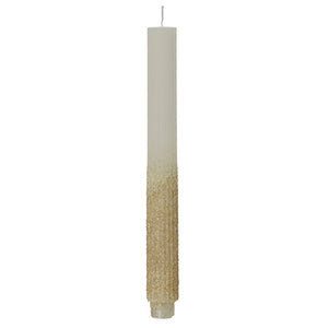 Decoris Gilded Frost Dinner Candle (Pack of 2)