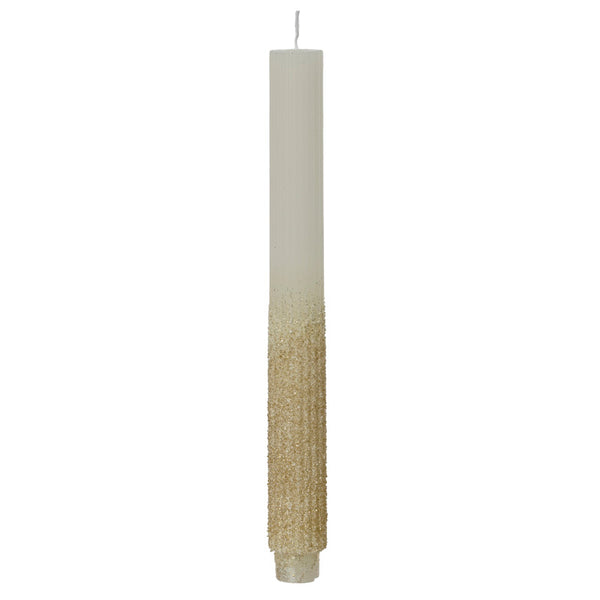 Decoris Gilded Frost Dinner Candle (Pack of 2)
