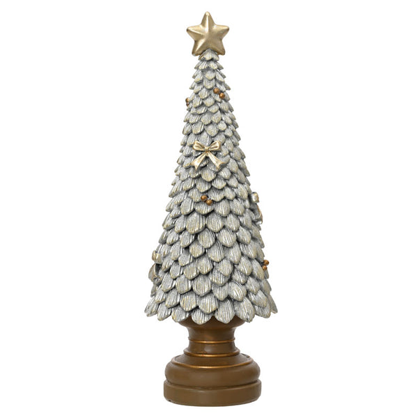 Decoris Glitzy Moonbeam Polyresin Tree