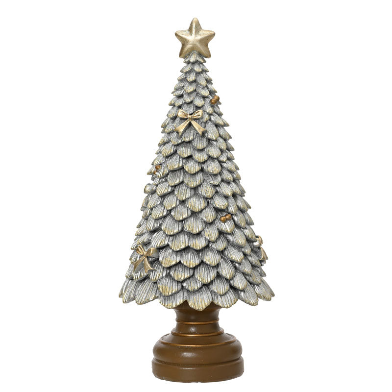 Decoris Glitzy Moonbeam Polyresin Tree