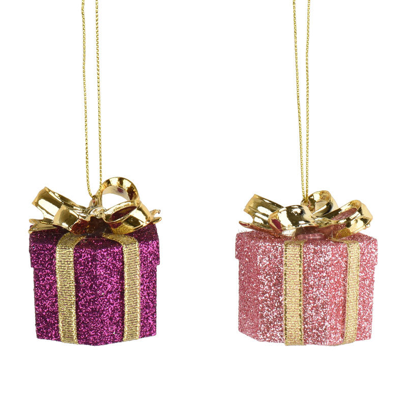 Decoris Hanging Glitzy Gift (Assorted Designs)