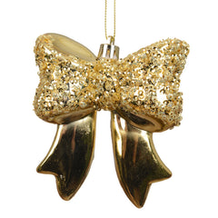 Decoris Hanging Gold Sparkle Bow