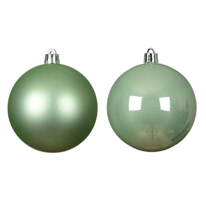 Decoris Shatterproof Baubles in Icing Mint (Pack of 6)