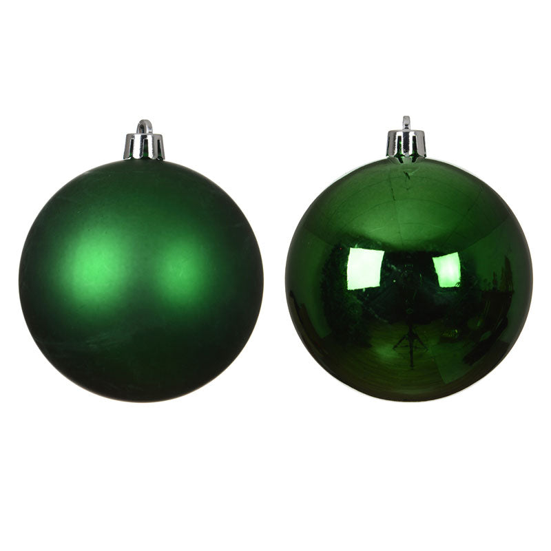 Decoris Shatterproof Baubles in Jolly Green (Pack of 6)