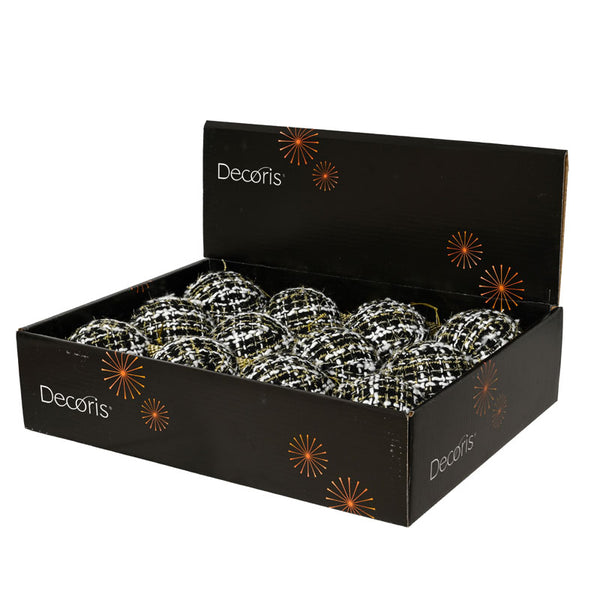 Decoris Midnight Tweed Foam Bauble