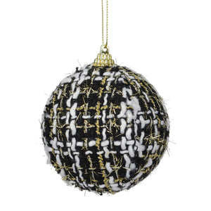 Decoris Midnight Tweed Foam Bauble