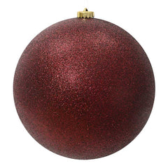 Decoris Large Glitter Shatterproof Bauble in Oxblood