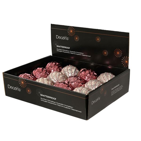 Decoris Pink Mercury Bauble (Assorted Designs)