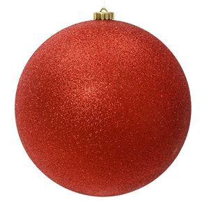 Decoris XL Glitter Shatterproof Bauble in Christmas Red