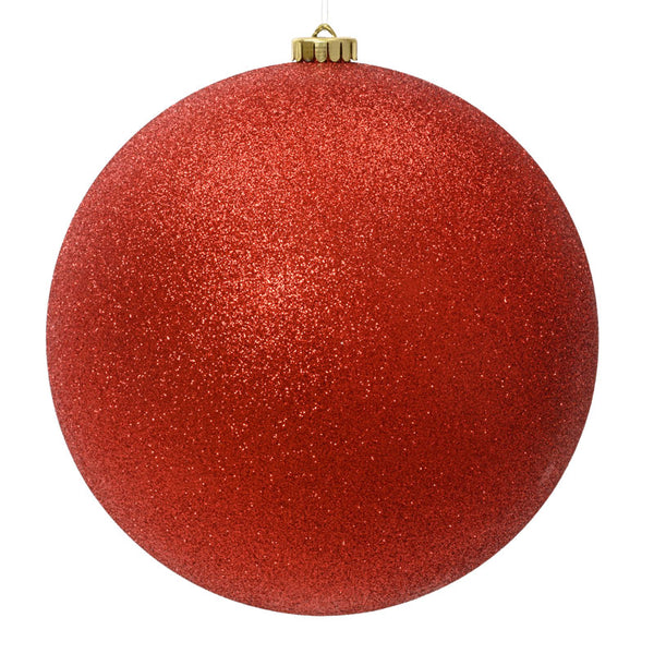 Decoris XL Glitter Shatterproof Bauble in Christmas Red