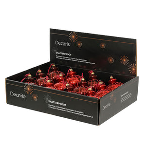 Decoris Red Mercury Bauble (Assorted Designs)