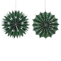 Decoris Rosemary Green Cut Out Star with Silver Edge (Assorted Designs)