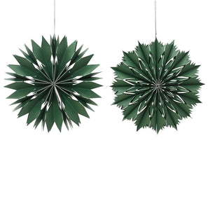 Decoris Rosemary Green Cut Out Star with Silver Edge (Assorted Designs)
