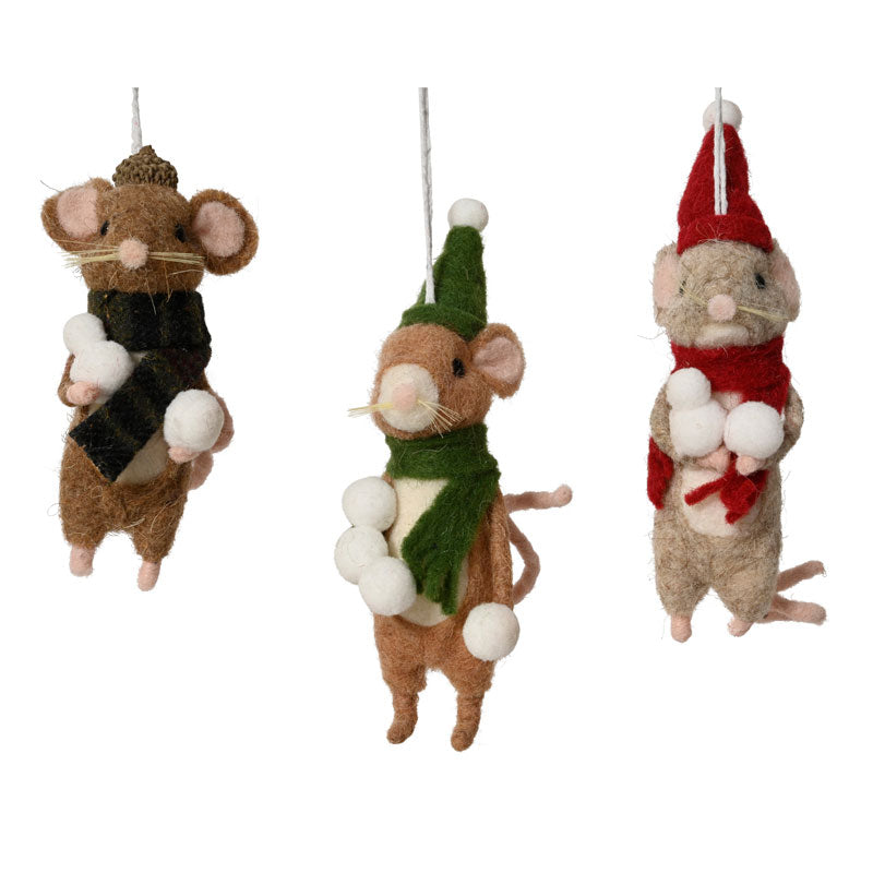 Decoris Snowball Scuffle Mouse (Assorted Designs)