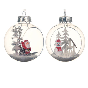 Decoris Snowy Scene Shatterproof Bauble (Assorted Designs)