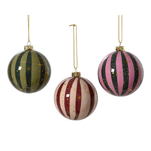 Decoris Starlight Stripe Bauble (Assorted Designs)