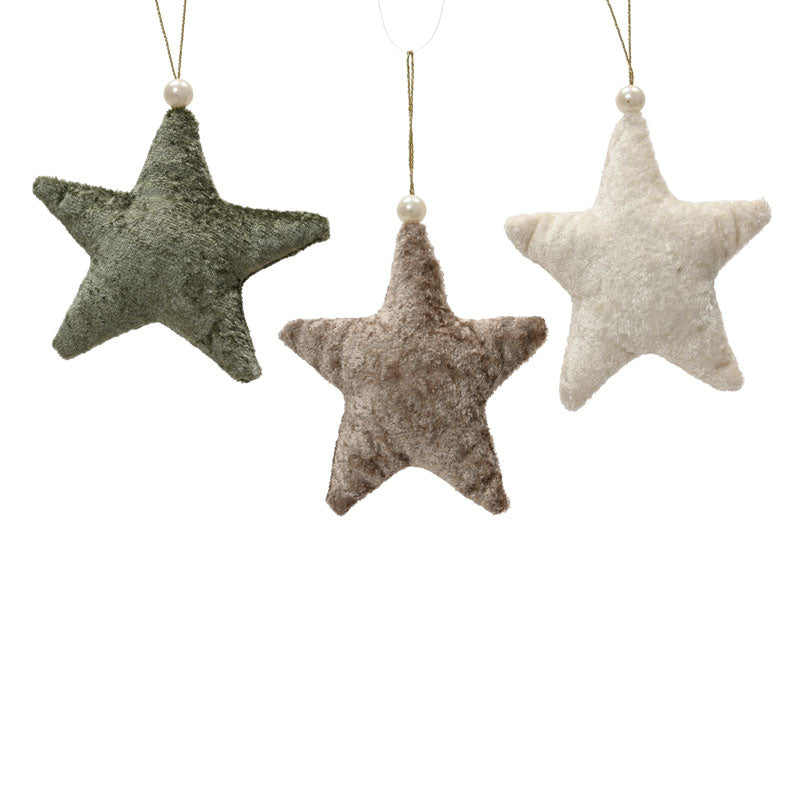 Decoris Polyester Velvet Star (Assorted Designs)