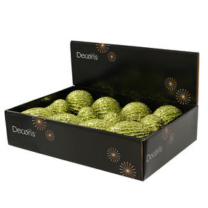 Decoris Warm Pistachio Foam Sparkle Bauble (Assorted Designs)