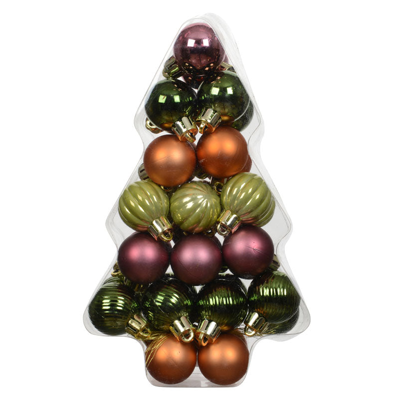 Decoris Warm Wishes Baubles (Pack of 34)