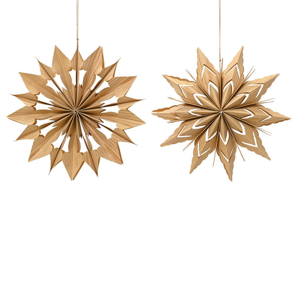 Decoris Wood Lamellated Cut Out Star (Assorted Designs)