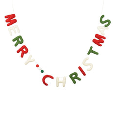 Decoris Wool Merry Christmas Garland