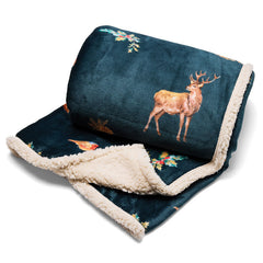 Deyongs Winter Forest Sherpa Throw