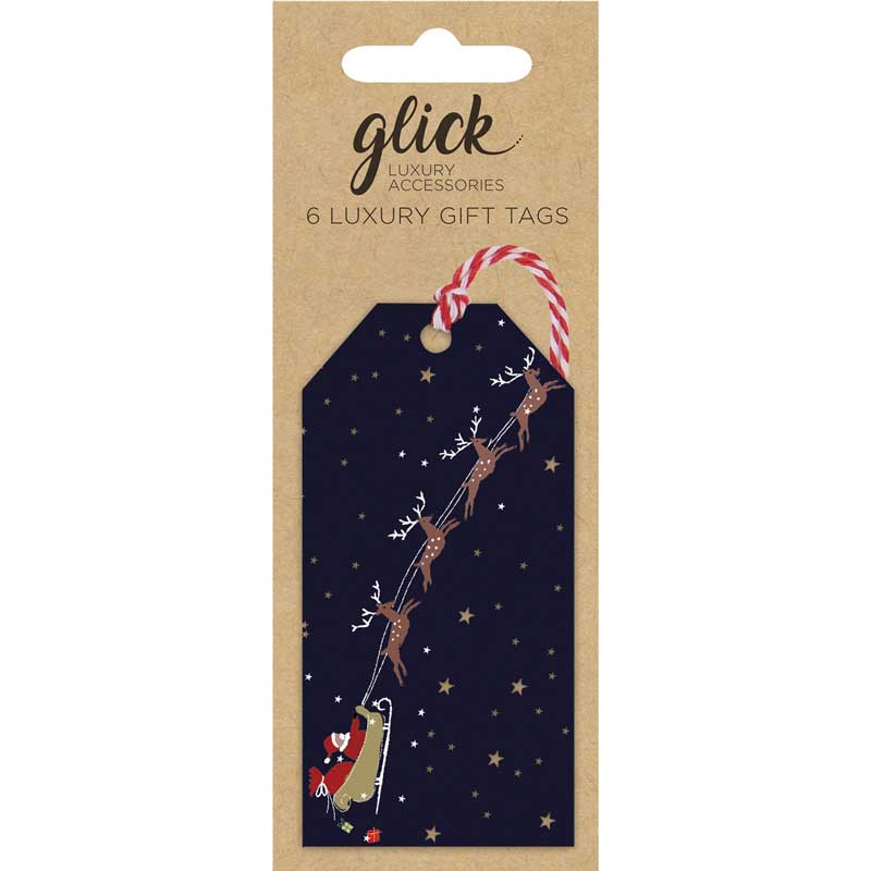 Glick Santa Sleigh Gift Tags (Pack of 6) image 0