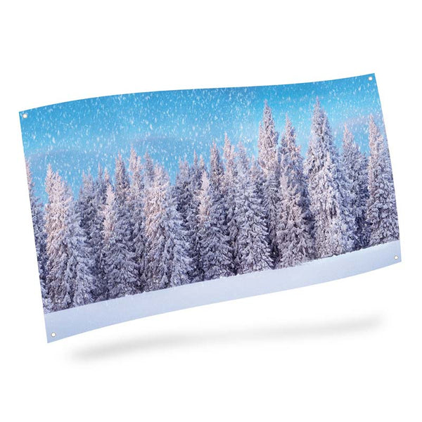 My Village Snow Forest Cloth Background image 0