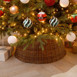 Festive Natural Willow Christmas Tree Skirt image 0