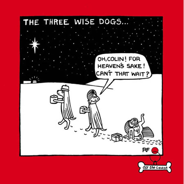 Woodmansterne Three Wise Dogs Christmas Card image 0