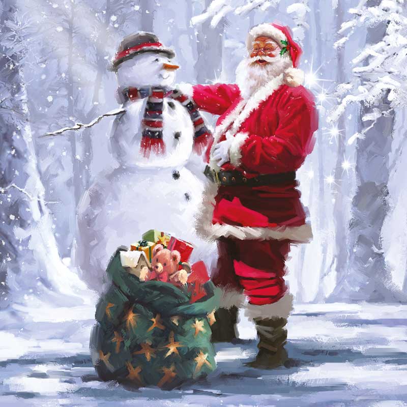 Ling Design Small Deluxe Cards - Jolly Santa's (Pack of 12) image 0