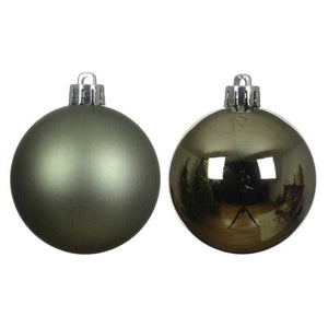 Decoris Shatterproof Baubles in Rosemary Green (Pack of 16) image 1