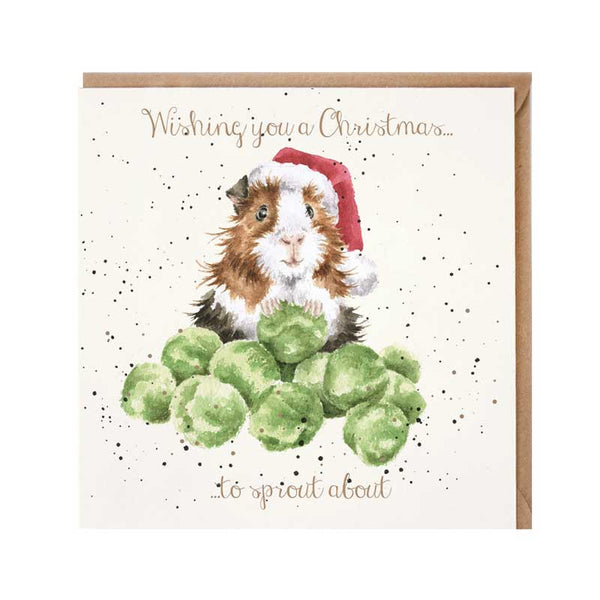 Wrendale Designs Sprouts Christmas Card image 0