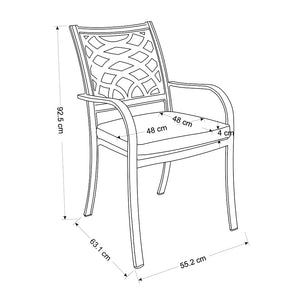 Dimensions for Hartman Buxton Bistro Chair