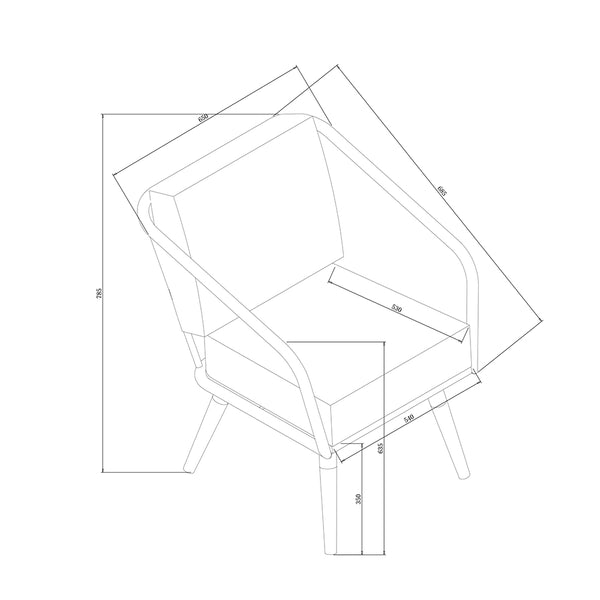 Dimensions Hartman Etna Dining Chair